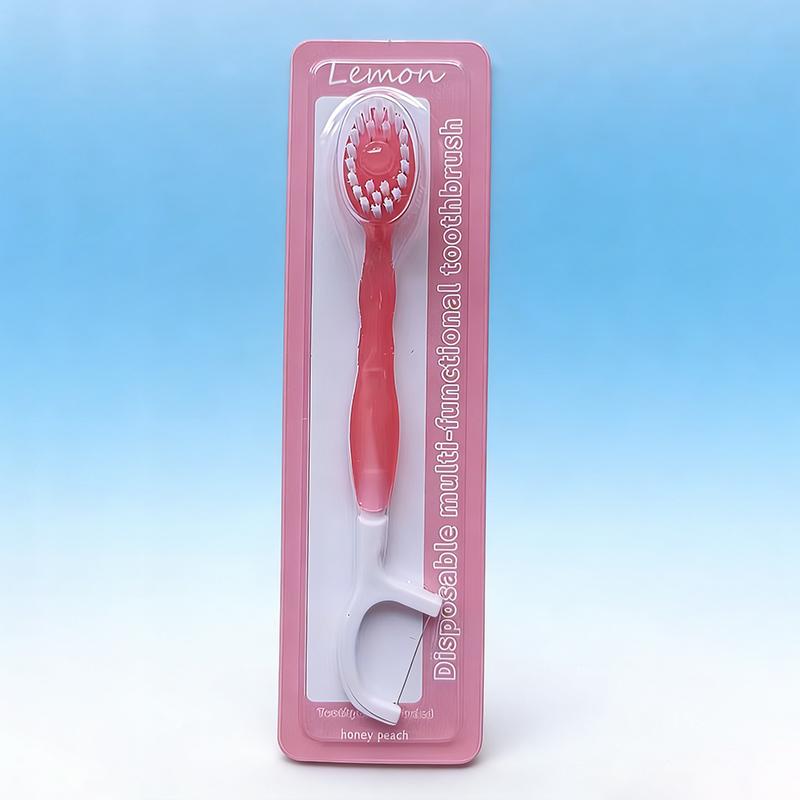 1-Pack Foldable Dental Floss Toothbrush Portable And Compact For Travel
