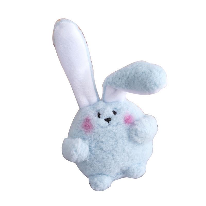 Adorable Pink Long-eared Bunny Keychain Plush Toy Cute Animal Pendant
