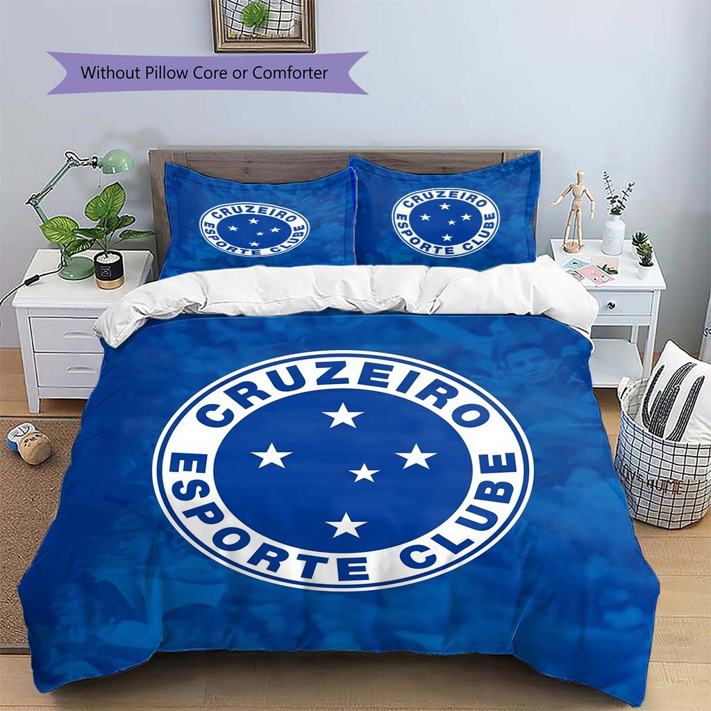 Cruzeiro Esporte Clube Pattern Bedding Home Decoration Birthday Gift (1 * duvet cover + 2 * pillowcase, without core)