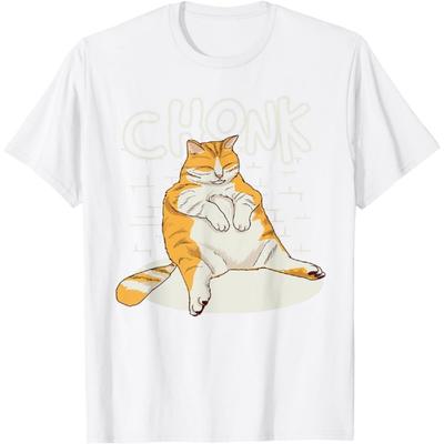 Huyarin Fat Cat Chonk Scale Chonky Meme Chonker Cat T-Shirt