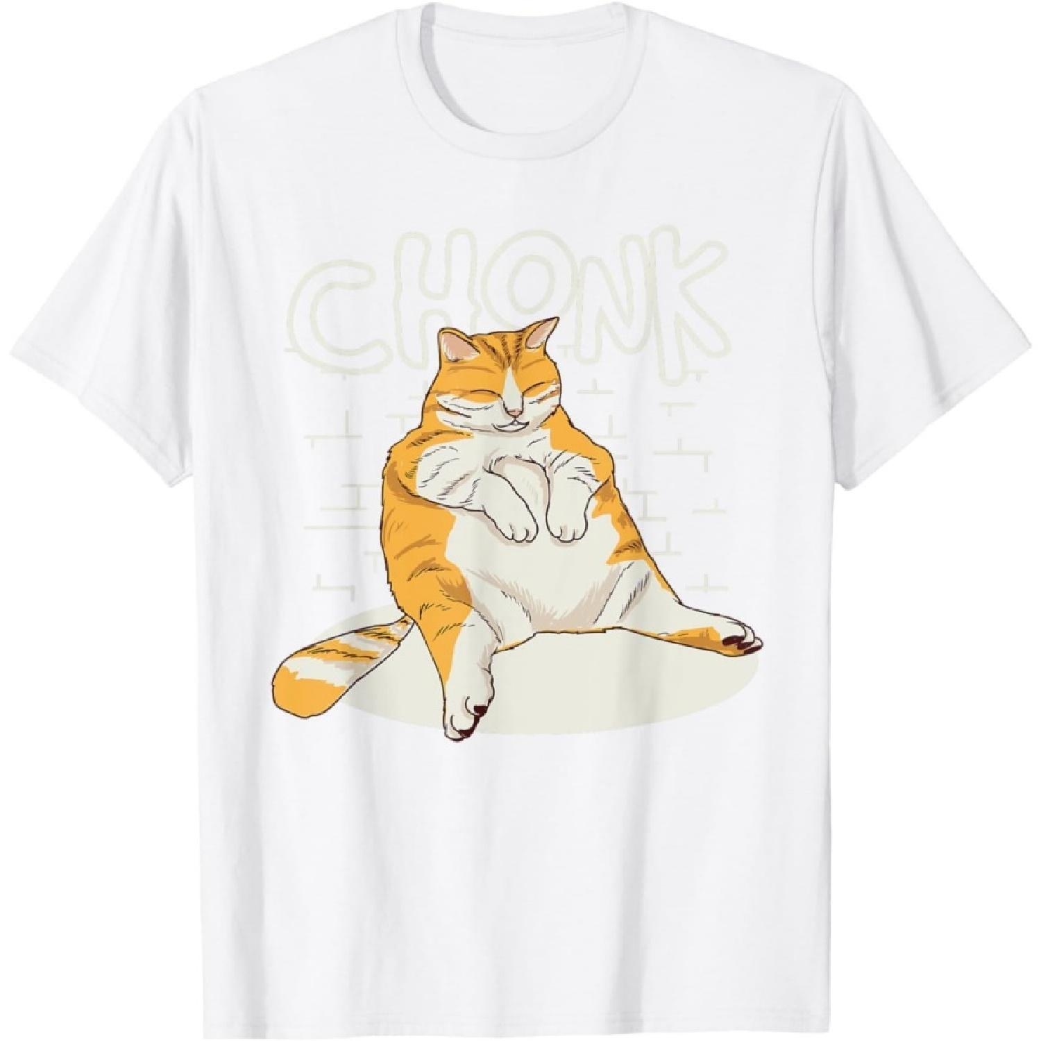 Huyarin Fat Cat Chonk Scale Chonky Meme Chonker Cat T-Shirt S