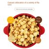 Silicone Microwave Popcorn Bowl Bucket DIY Fruit Dish Popcorn Maker with Lid Chips  Christmas