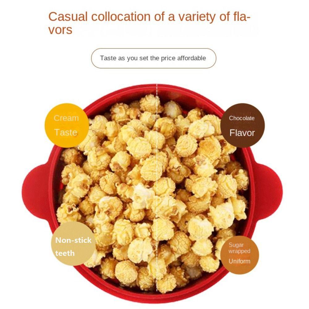 Silicone Microwave Popcorn Bowl Bucket DIY Fruit Dish Popcorn Maker with Lid Chips Christmas