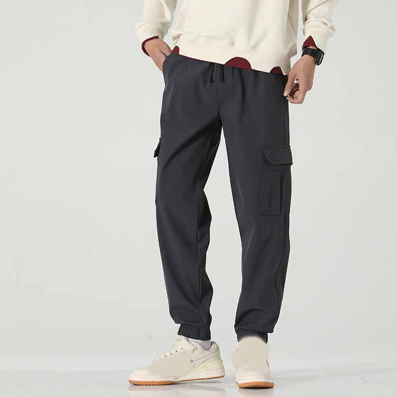 

Men s Summer Thin Multi-pocket Work Trousers Small Feet Harlan Trousers Loose Casual Trousers Men s Drawstring Trousers M