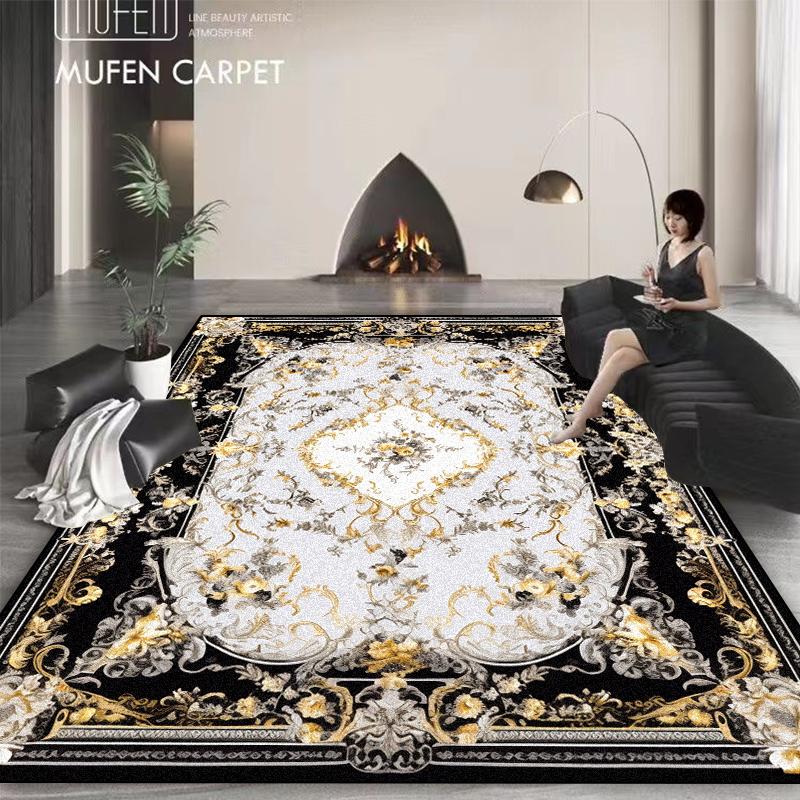

Світла розкіш Золоті великі килими Вітальня Персія Декор Диван Кавовий столик Карпат Нековзні Килимки для підлоги Спальня Гардеробна 200*250cm