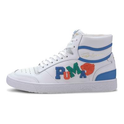 Ralph Sampson Mid Badges - White Palace Blue Unisex Sneakers Grey-Violet 371769-01