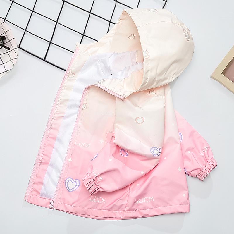 2025 Trendy Girls’ Gradient Windbreaker – Spring & Autumn Style