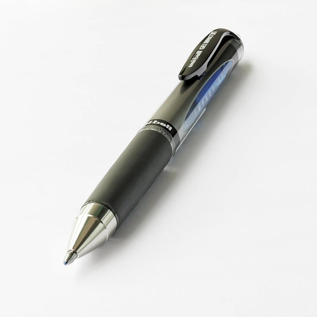 Uni-ball UMN-152S Gel Impact RT Retractable Rollerball Pen, 1.0mm Tip, Smooth Writing, Pack of 3, Blue Ink for School & Office
