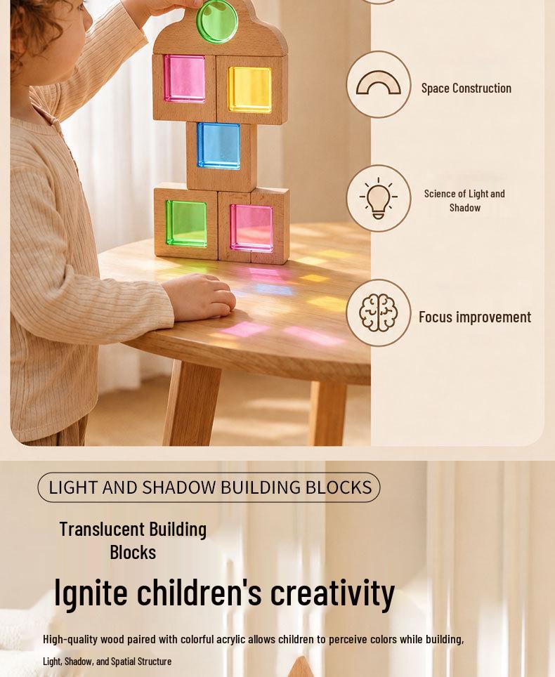 Children's Creative Rainbow Acrylic Building Blocks Set