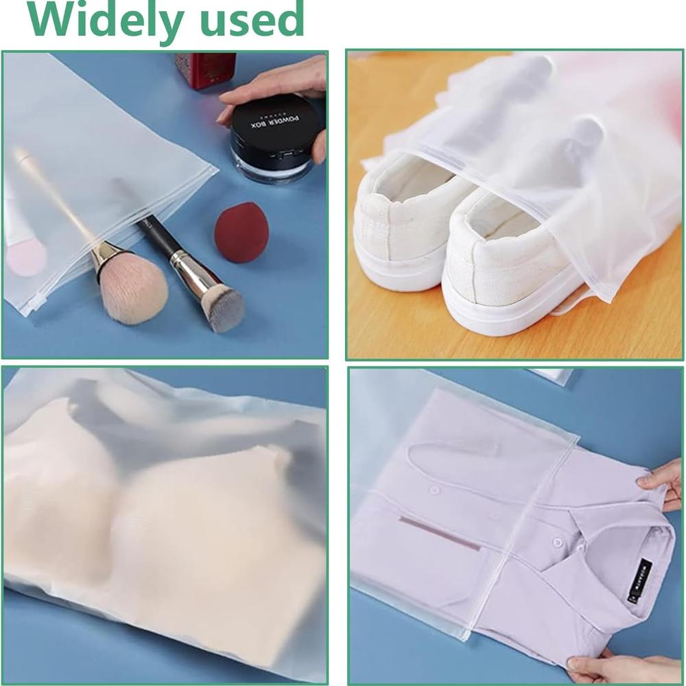 Travel Clothes Bags, 25 Pieces Waterproof Travel Bags, Waterproof, Multifunctional Travel Organizer Bags, Transparent Resealable Travel Bag for