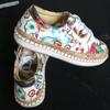 Spring New European & American Colorful Lace-Up Flat Loafers – Printed Board Shoes for Women