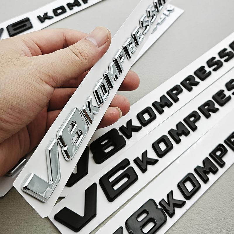 3D ABS Chrome Black Car Styling V8 V6 Kompressor Logo Fender Side Sticker Badge Decals For Mercedes Benz G63 G500 S500 S680 GT