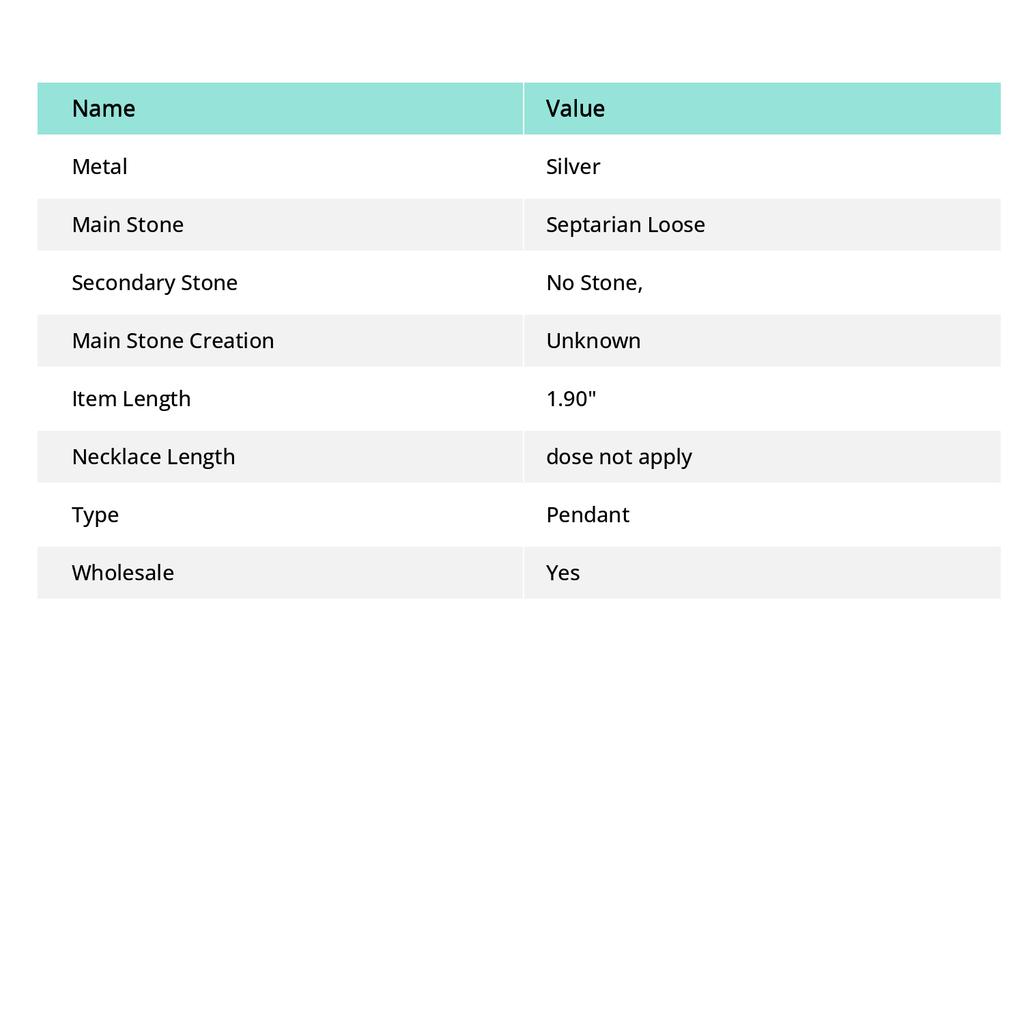 Septarian Loose Gemstone Pendant Handmade Anniversary Gift Jewelry 1.9" g5k20