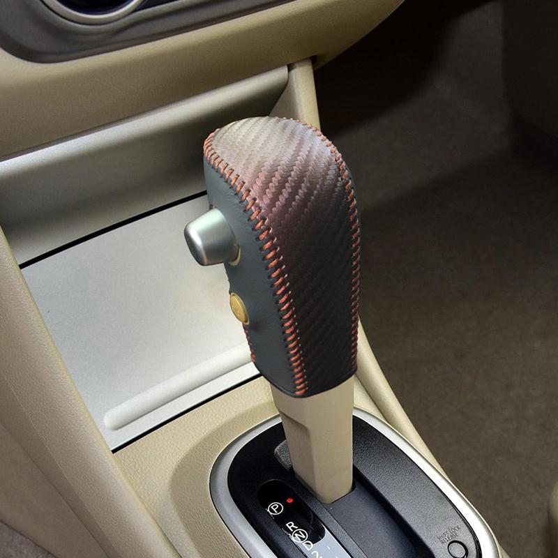 Kryt hlavice řadicí páky pro Nissan Tiida Livina Sentra Sylphy Bluebird Kožený kryt hlavice řadicí páky