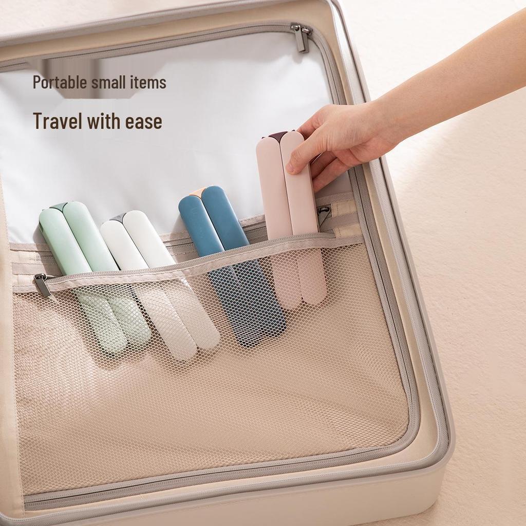 Compact Travel Drying Rack with Foldable Hangers and Clips