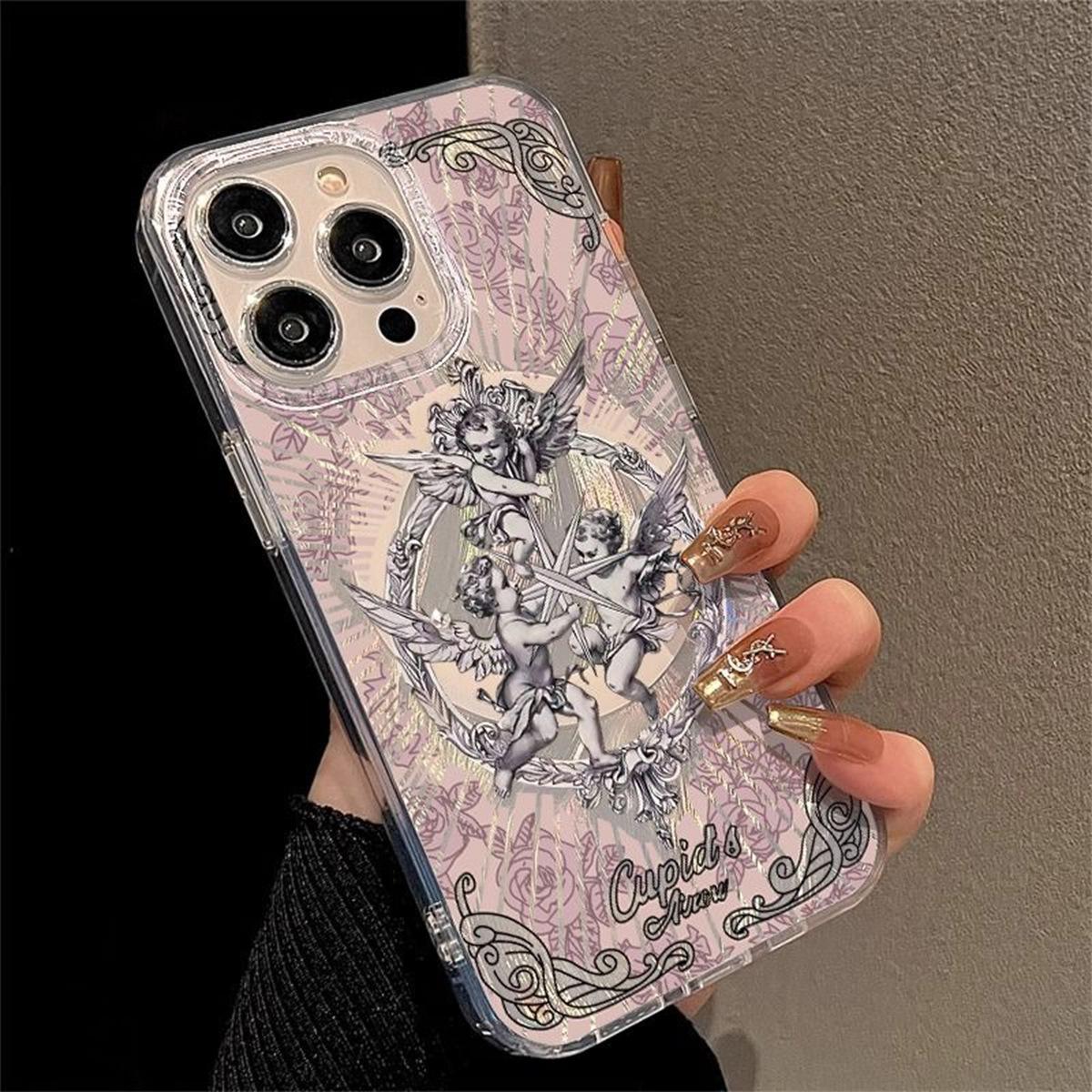 

For Apple 14pm Phone Case for Apple 15 Magnetic Phone Case for Vivo Magnetic Phone Case Silicone Cartoon Pattern For iPhone 16PROMAX