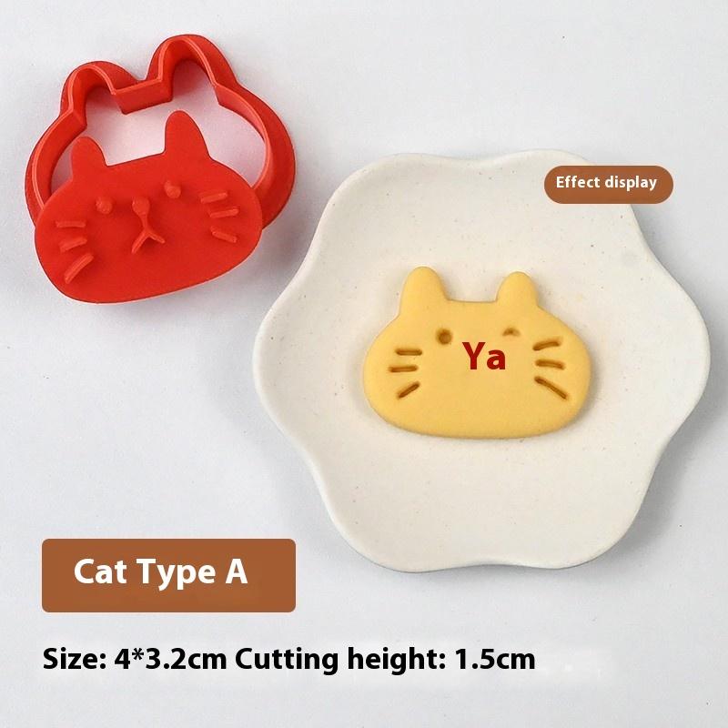 

Мультяшные штампы для печенья в форме кошки и рыбы, кошачья лапка, эмбоссеры для печенья, формы, инструменты для украшения мастики и торта
