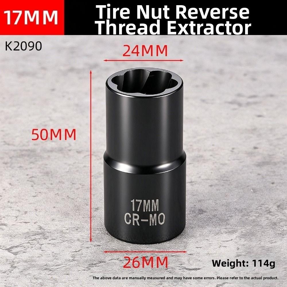 High-Torque Broken Nut Extractor 1/2 17-24mm Damaged Bolt Extractor Damaged Fastener Removal
