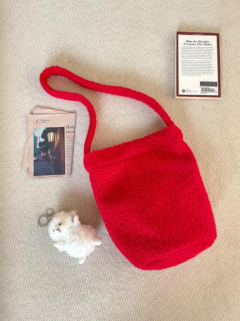 Soft Plush Large Capacity Ladies Bucket Bags Solid Color Casual Women's Furry Shoulder Bag Faux Lamb Wool Female Handbags Tote