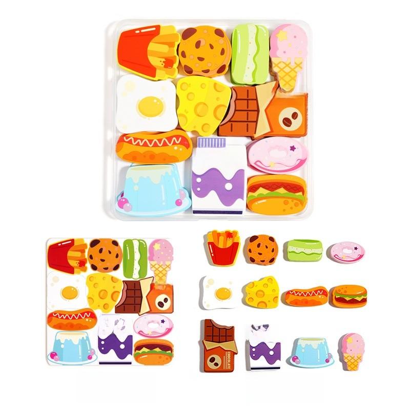

Wooden Iron Box 3d Puzzle With Animal Traffic Fruits For Baby Educational Play Hamburger Cola