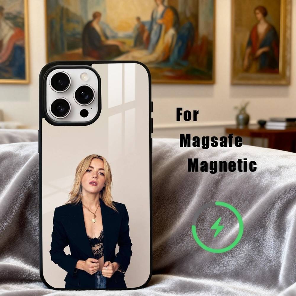 Stylish K-Kiernan S-Shipka Actress Phone Case For iPhone17,16,15,14,13,12,11 Plus,Pro Max Magnetic For Magsafe Wireless Charging