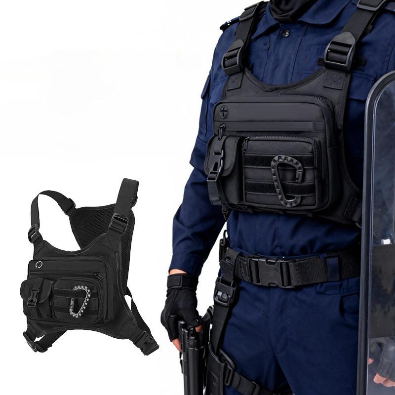 1 Stück Taktische Brusttasche für Herren Laufrucksack Multifunktionaler Westengurt Taktische Weste Wasserdicht und verschleißfest