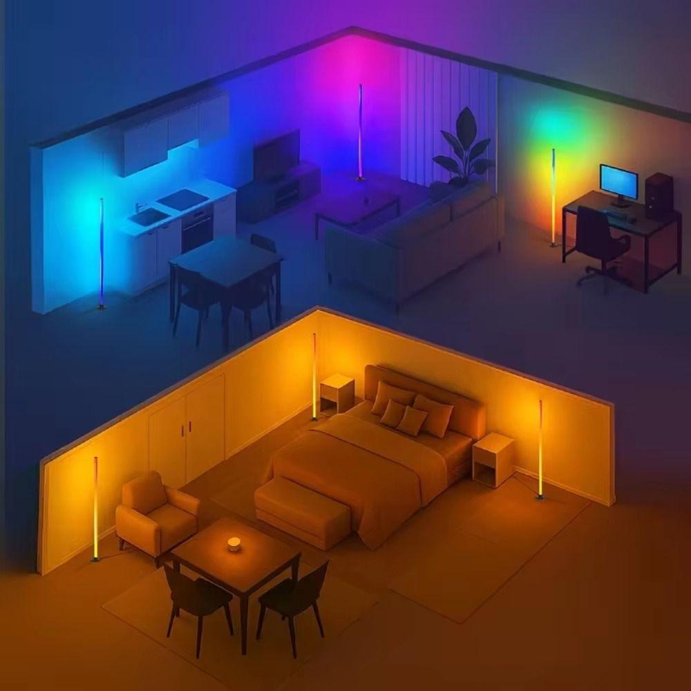 Music Sync Smart LED Floor Lamp APP Control Corner Lighting Ambient Lamp Gaming Room