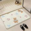 Floor Mat Eco Flannel Doormat Non-Slip Odorless Indoor Soft Short Plush Floor Rug Cute INS Aesthetic Style