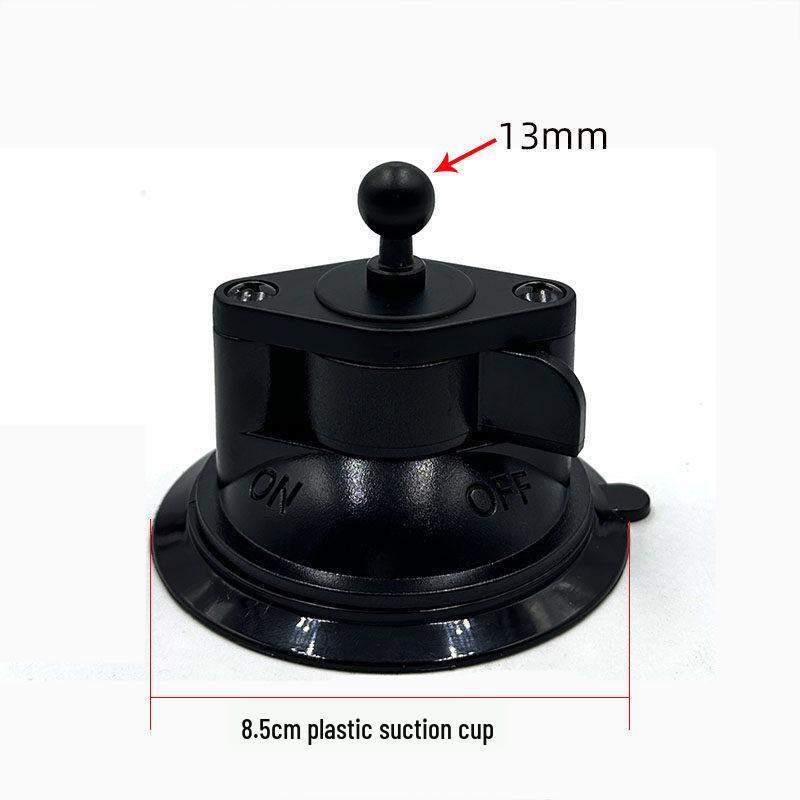 17mm Ball Head Magnetic Phone Holder with Aluminum Rod and Suction Cup Mount for Car