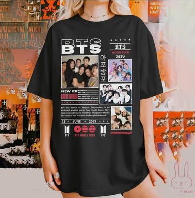 BTS 2013–2026 World Tour Graphic T-Shirt for ARMY – K-Pop Fan Gift Tee.