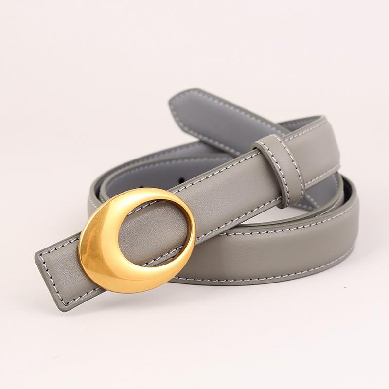 Womens Vintage Leather Belt Gold Buckle Dresses Jeans Fashion Accessory