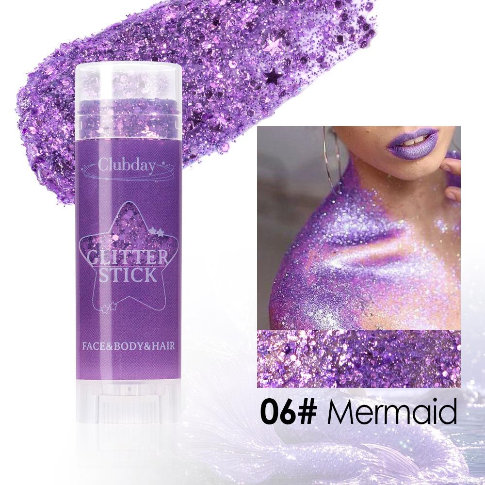 Sparkling Sequins Glitter Gel Stick Highgloss Shine White Pearl Pink Eyeshadow Glitter Face Body Painting Brighten Stage Makeup