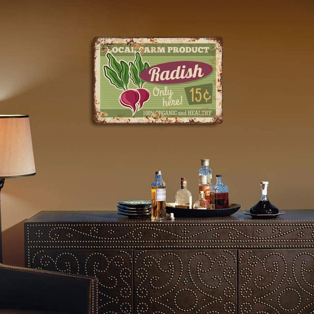 1 Pack Rustic Retro Metal Wall Signage, Worn-out Aged Look, Iron Plate Display for Bar Pub Café Kitchen Bedroom Hallway or Home Living Space