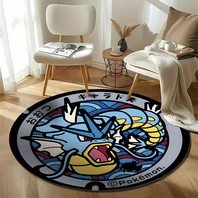 17 Styles Pokemon Cards Print Round Carpet Bedroom LivingRoom Mat Sofa Home Children's Room Decor Rug Free Shipping Holiday Gift