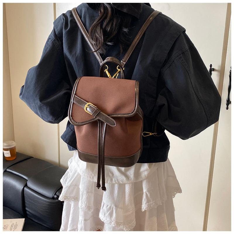 Frosted Backpack Women's New Fashion College Wind Backpack Winter Versatile Travel Backpack