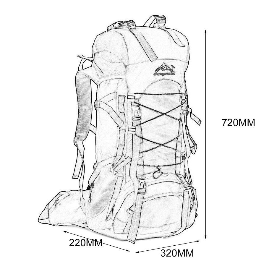 Cheap 60L Large Capacity Outdoor Mountaineering Backpack Internal Frame