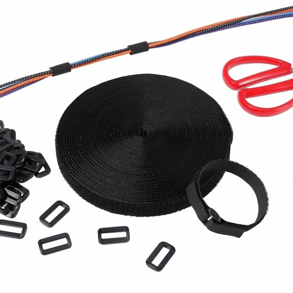 Nylon Material Hook Loop Straps Reusable Cable Ties Self Adhesive Straps  Earphone Organizer