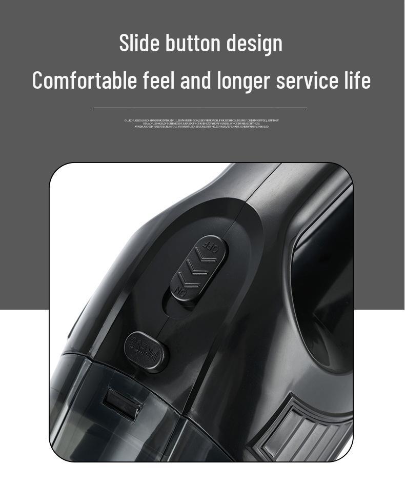 Rechargeable Cordless 12V High Power Car Vacuum Cleaner - Wet & Dry Dual-Use for Car Interior.