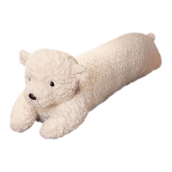 Langes Kissen Lange Körperform Hasen Bären Design Plüsch Körperkissen Weicher Lammwollstoff Stützendes Nickerchenkissen Heimdeko