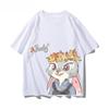 202526 Summer Disco Zootopia Themed Printed Pure Cotton Tshirt Fashionable Loose and Casual Shortsleeved Unisex Tshirt