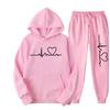 2025 Herzmuster Unisex Hoodie & Jogginghose Set - Lockere Passform, Herbst/Winter Lässiger Partner-Stil.