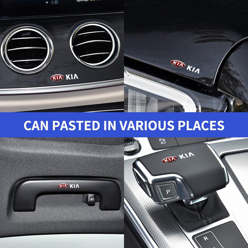 2/5/10Pcs Car Interior Random Stickers Car Steering Wheel Emblem Styling For KIA Ceed Sportage Rio K5 k6 K7 K8 Optima Cerato Proceed Venga
