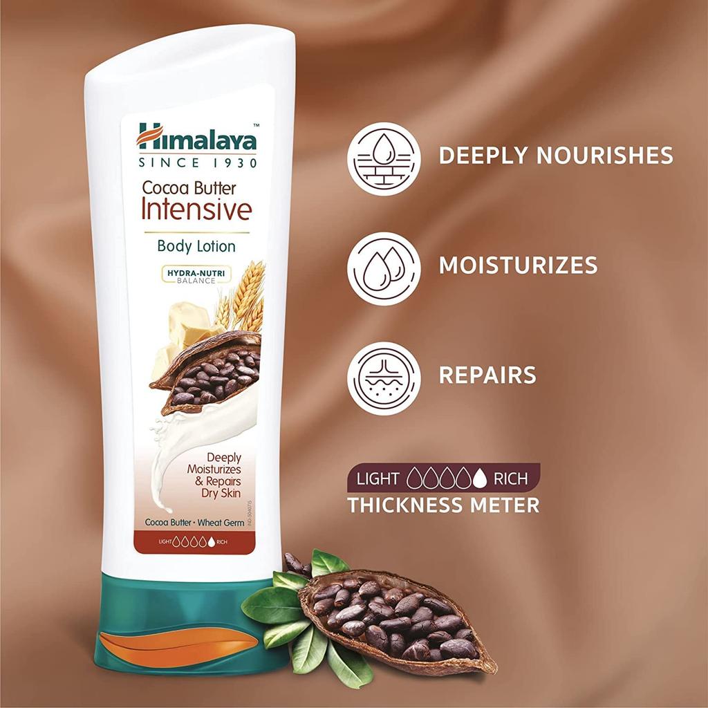 Himalaya Herbals Cocoa Butter Intensive Body Lotion 100ml Hydrating Moisturizer for Dry Skin Unisex