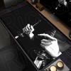 Samurai Warrior black and white drawing MousePad Gamer Computer PC Accessories Keyboard Table Mouse pad Company Gaming Desk Mats