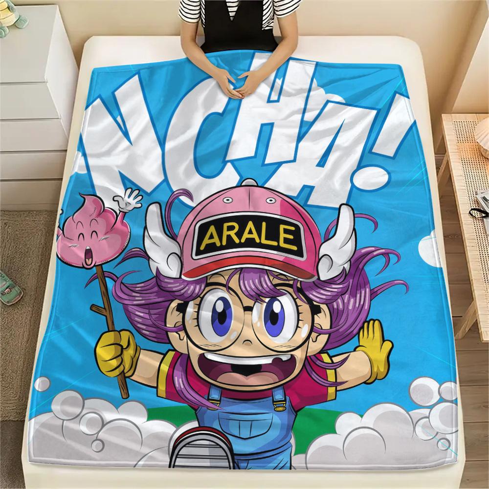 Dr. Slump Print Flannel Blanket, High quality Comfortable for All Seasons, Home Decor, Warmth and Comfort