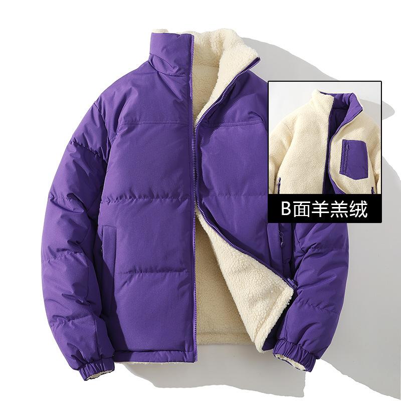[Double-sided Wear] Winter New Japanese Double-sided Wear Lamb Wool Cotton-padded Clothes, Youth Outdoor Cotton-padded Jackets S