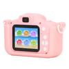 Kids Camera 20MP Pink Cartoon Style Video Recording Easy Operation Child Camera for Photo Game Outdoor