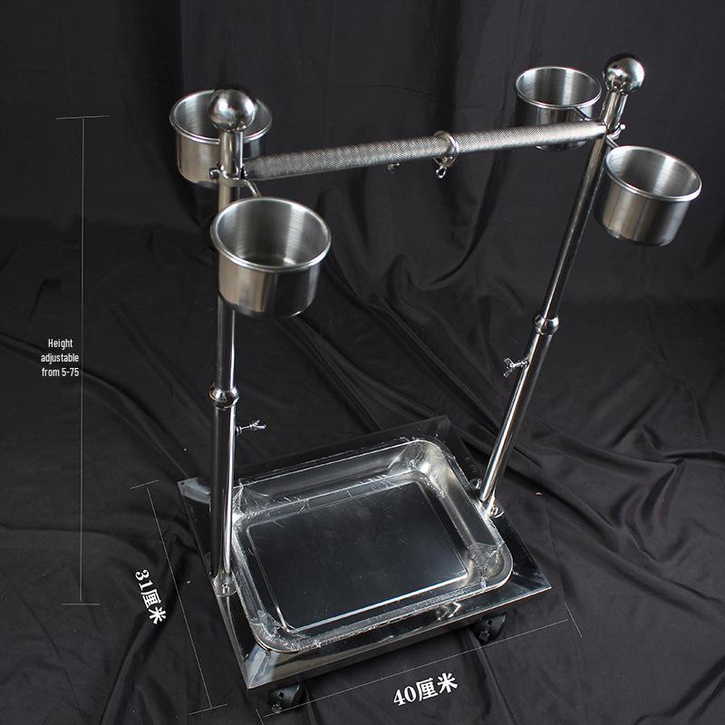 

Double Parrot Perch: Stainless Steel Bird Stand with Dual Bird-Shaped Viewing Poles for Two Birds Check Size