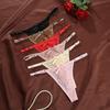 G Strings Brocade Briefs Women Transparent Romantic T Panties T-Back Sheer Satin Bow Thong  Ladies