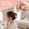 Glossy Acetate Hair Barrettes Floral Decor Hair Jaw Clips Cute Acetate Hair Clips  For Girls